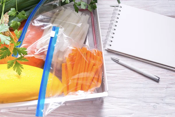 Zip Lock Plastic Bags Food Fruit Storage — Stock Photo, Image