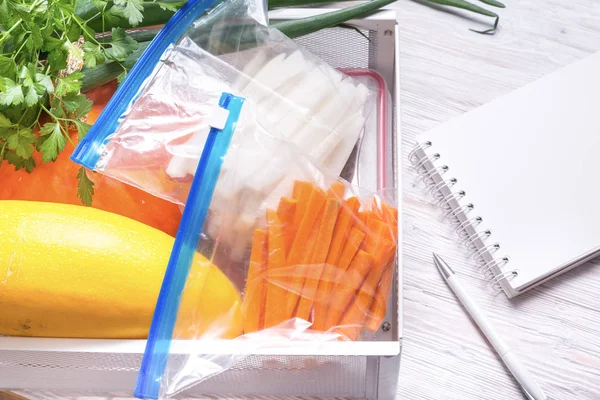 Zip Lock Plastic Bags Food Fruit Storage — Stock Photo, Image