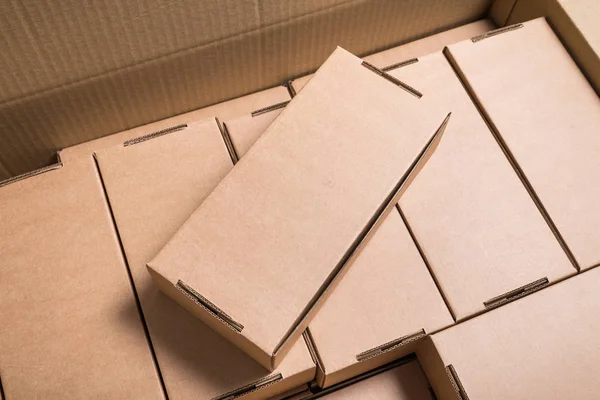 Lof Cardboard Boxes Warehouse — Stock Photo, Image