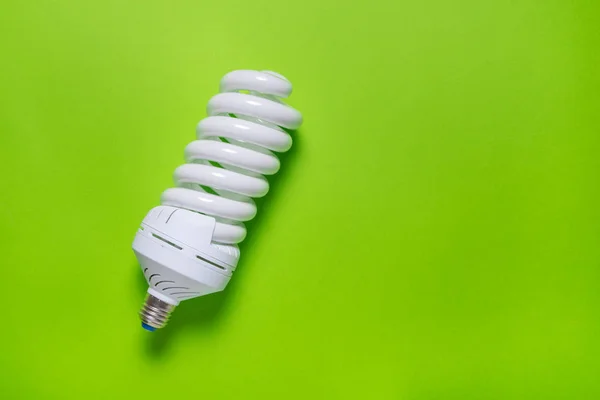 Lámpara Ahorro Energía Fondo Color — Foto de Stock