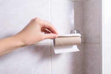 Tuvalet kağıdın son alarak el