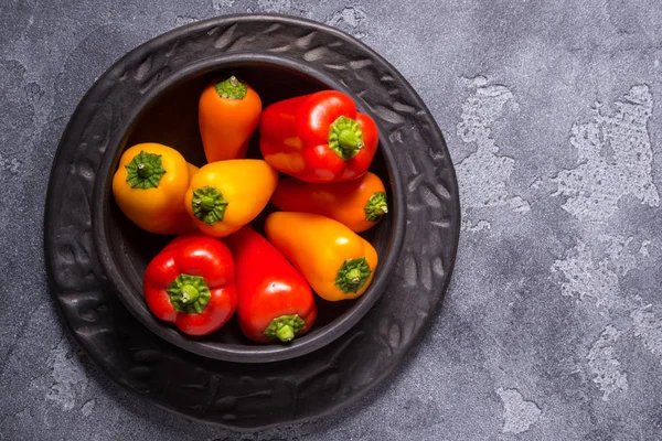 Mini Paprica Kırmızı Sarı Turuncu Grup — Stok fotoğraf