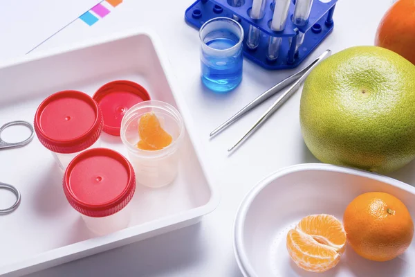 Fruit Laboratory Test Food Safety Testing — Stock Photo, Image