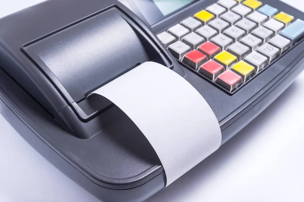 Blank paper bill in electronic cash register machine