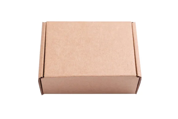 İzole kahverengi karton karton kutular — Stok fotoğraf