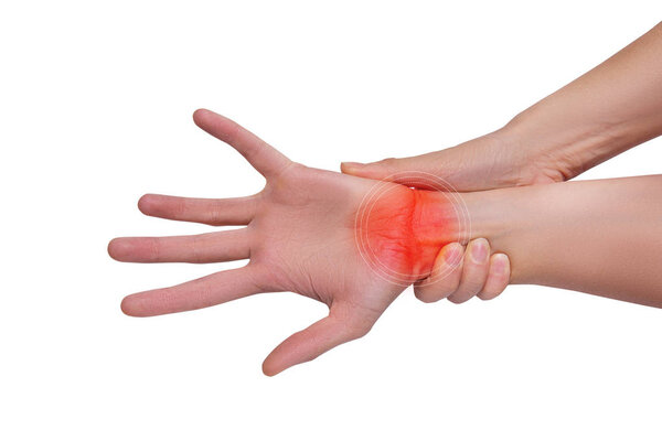 Женщина рука с болезнью, артрит
