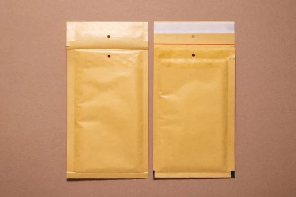 Brown Carton Cardboard bag, mock up, copy space