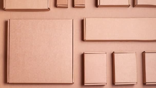 Cardboard Boxes Patternanimated Motion Graphic — Stock Video