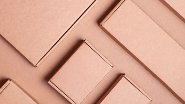 Cardboard Boxes Patternanimated Motion Graphic — Stock Video