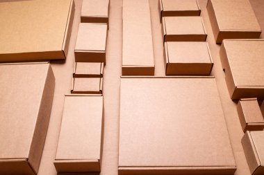 Set Brown zanaat karton kutular, arka plan