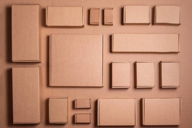 Set Brown zanaat karton kutular, arka plan