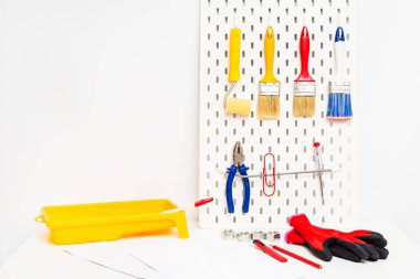 Oluşturucu takım depolama, organizatör, dekoratör masası