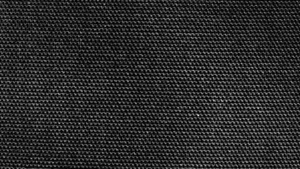 黑白纺织品 织物动画纹理背景 阿尔法通道 — 图库视频影像