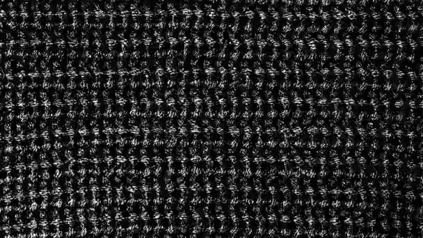 Textil Blanco Negro Fondo Textura Tela Animada Canal Alfa — Vídeo de stock