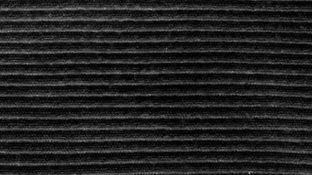 Černobílé Textilní Tkaniny Animované Pozadí Textury Alfa Kanál — Stock video