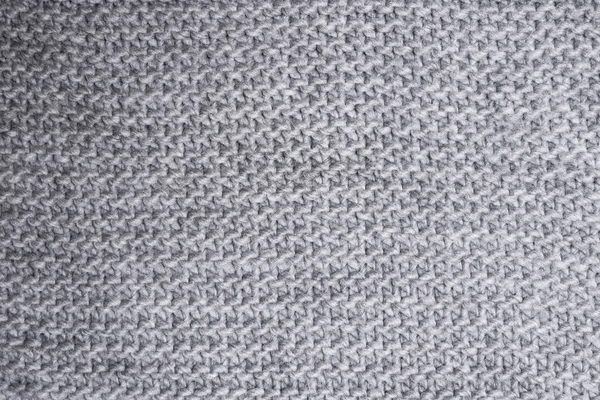 Gray knitted wool texture, pattern, background — Stock Photo, Image