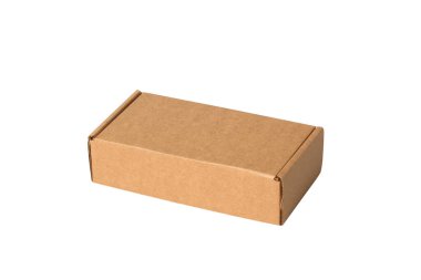 Kahverengi karton kutu, izole.