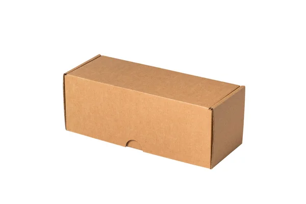 Caja Cartón Marrón Aislada — Foto de Stock