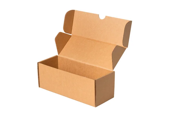 Brown Cardboard Carton Box Isolated — Stock Photo, Image
