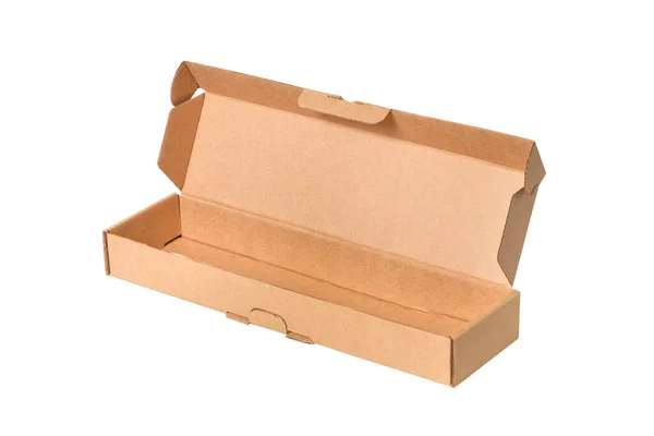 Brown Cardboard Carton Box Isolated — Stock Photo, Image