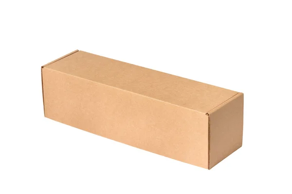 Brown Cardboard Carton Box Isolated — Stock Photo, Image