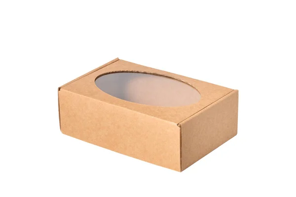 Caja Cartón Marrón Aislada —  Fotos de Stock