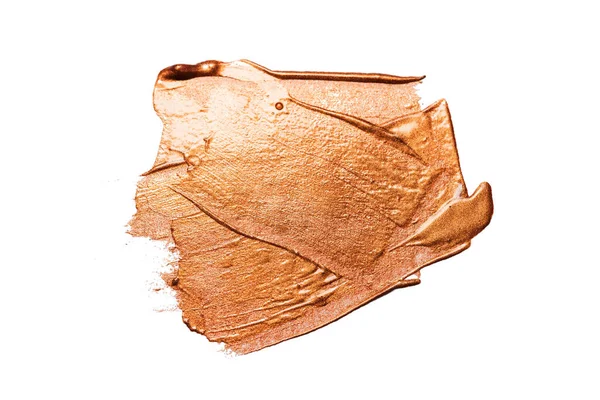 Kremsi vakfın metalik kahverengi makyaj lekeleri...