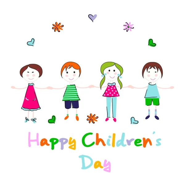 Щасливий Дитячий День Векторний Дизайн Фону — стоковий вектор