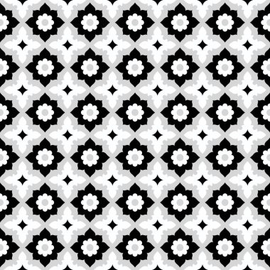 Çiçek ornamen ile Seamless modeli geometrik seramik karo tasarımı