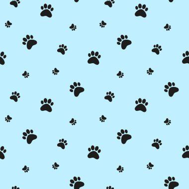Yazdırma arka plan pençe. Kedi, köpek ayak izi seamless modeli