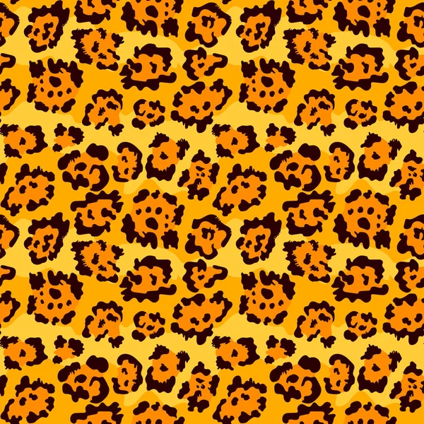 Patrón Piel Leopardo Sin Costuras Vector Piel Animal Fondo — Vector de stock