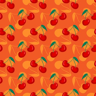 Kiraz vektör ile meyve deseni