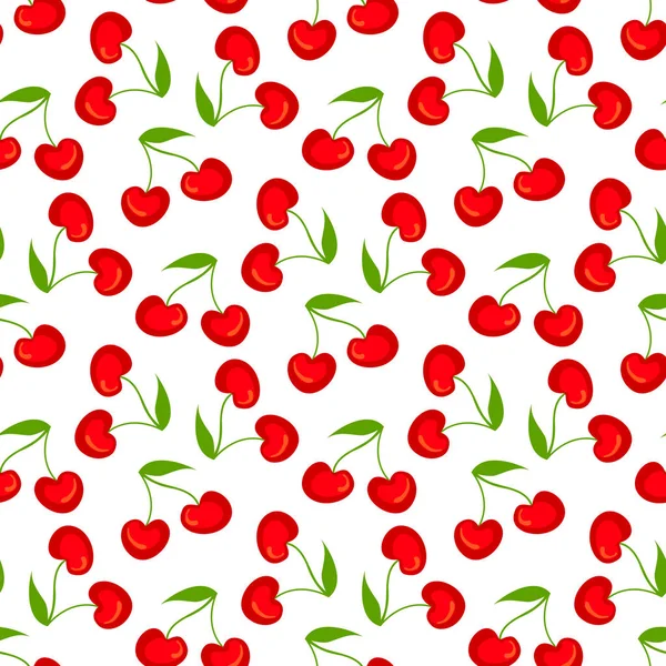 Fruit patroon met Cherry vector — Stockvector