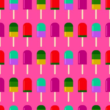 Meyveli buzlu şekerli yaz arka planı. yaz kesintisiz patt