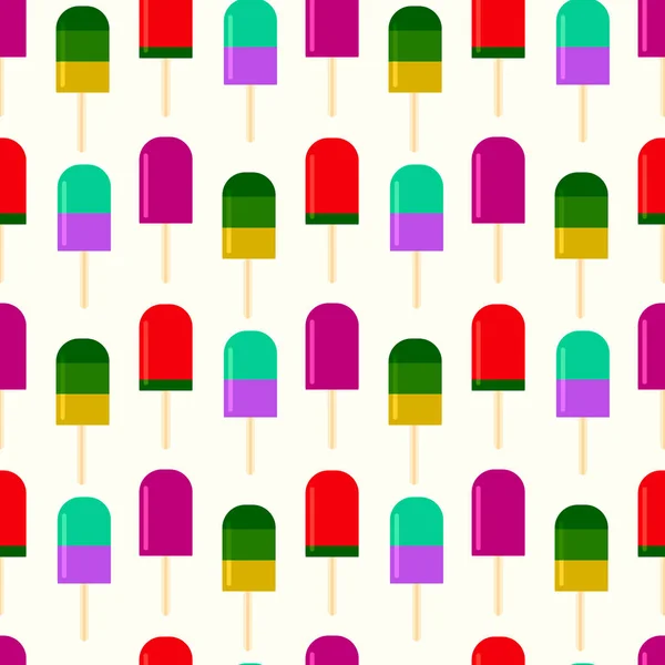 Fondo de verano con paleta afrutada. tiempo de verano inconsútil patt — Vector de stock