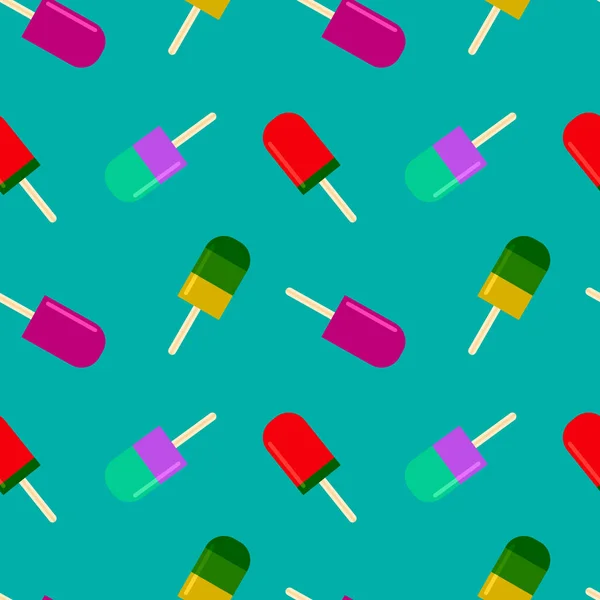 Fondo de verano con paleta afrutada. tiempo de verano inconsútil patt — Vector de stock