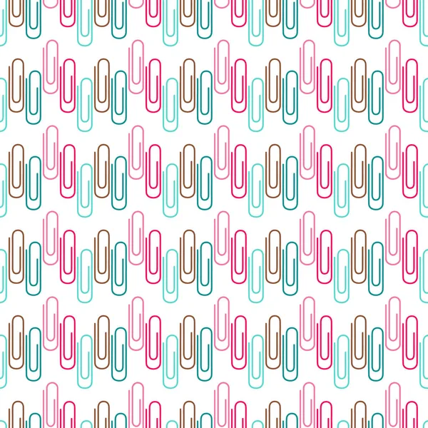 School or office supplies background with paperclip. Back to sch — Stock Vector
