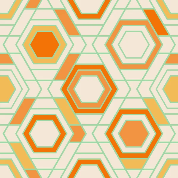 Seamless geometric hexagon pattern. Futuristic, technology textu — ストックベクタ