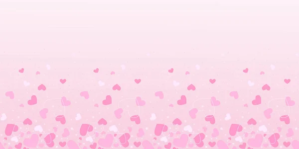 Feliz San Valentín jalá día banner fondo con corazones en pi pálido — Archivo Imágenes Vectoriales