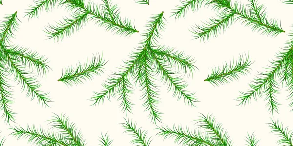 Christmas, winter tree branches background. Seamless pattern for — Stock Vector