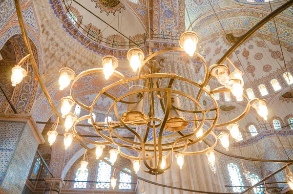 Istanbul Turkey August 2013 Interior Famous Blue Mosque Istanbul Turkey — Stock Photo, Image