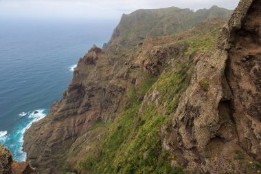 Cliff Anaga Dağları, Tenerife, Kanarya Adaları, İspanya.