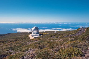 Roque de los muchachos 'daki Astronomik Gözlemevi, La Palma, Kanarya Adaları, İspanya.