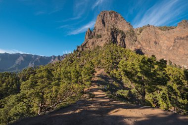 Caldera de taburiente Milli Parkı, La Palma, Canary Islands, İspanya için Cumbrecita dağlar.