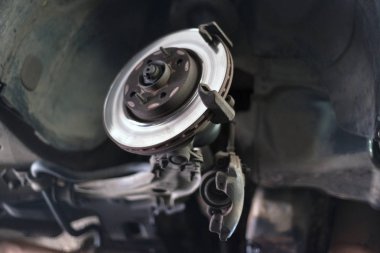 Araba break disk yakın çekim