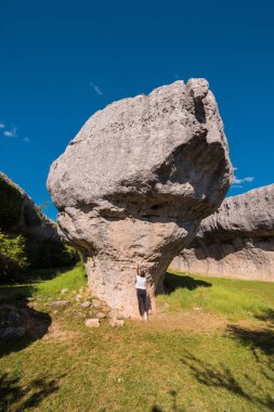 La Ciudad encantada. Büyülü şehir Doğal Parkı, crapicious grubu kalker kayalar Cuenca, İspanya oluşturur..