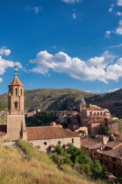 Albarracin, teruel, İspanya ortaçağ köyü.
