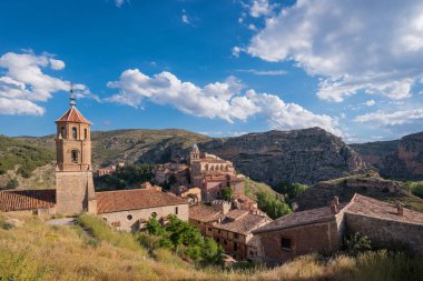 Albarracin, teruel, İspanya ortaçağ köyü.