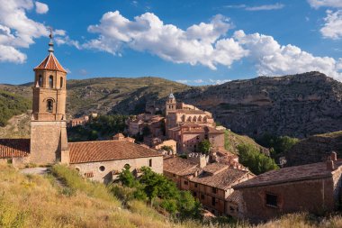 Albarracin, teruel, İspanya ortaçağ köyü.