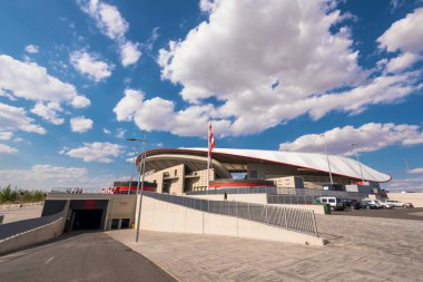Madrid, İspanya, Madrid, İspanya - 15 Temmuz 2018 - Wanda Metropolitano Stadyumu. Wanda Metropolitano de Fenerbahçe, İspanyol futbol kulübü yeni stadyum olduğunu.